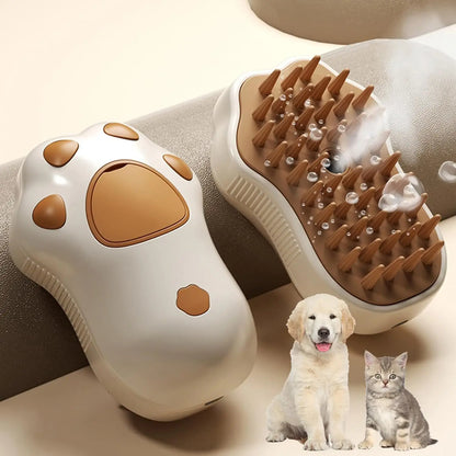 Pet Steam Brush Cat Dog Cleaning Steamy Electric Spray Massage Comb 3 in 1 Hair Removal Grooming Supplies Pet Accessories