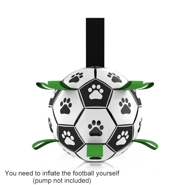 Interactive Dog Soccer Ball with Grab Tabs-Durable Pet Training and Chew Toy for Outdoor Play and Dog Accessories